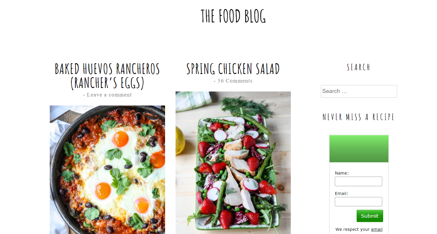a the food blog