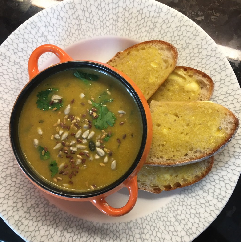 Creamy Squash and Coriander Vegan Soup